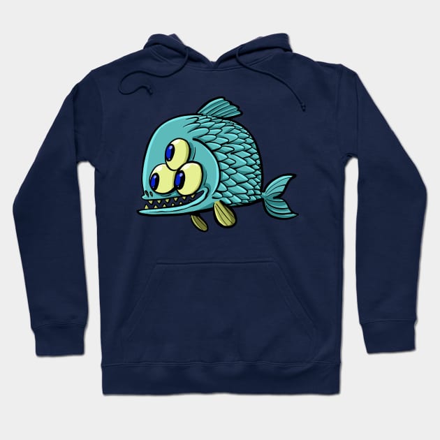 three-eyed fish with a mouth full of teeth Hoodie by duxpavlic